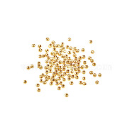 Brass Round Spacer Beads, Cadmium Free & Nickel Free & Lead Free, Real 18K Gold Plated, 3mm, Hole: 1mm, about 130pcs/5g, 5g/set(KK-SZ0001-06C)