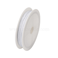 Tiger Tail Wire, Nylon-coated Stainless Steel Wire, White, 0.38mm, about 164.04 Feet(50m)/roll(L0.38mm19)