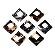 Acrylic Pendants, Rhombus, Coconut Brown, 34x34x2mm, Hole: 1.5mm, Side Length: 25x25mm(MACR-S372-009D)