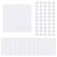 10 Sheets Square Frosted PP Plastic Blank Plates, 100Pcs Plastic Stickers, White, 16~152x16~150x1~1.5mm(FIND-FH0008-84)