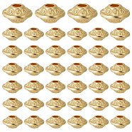 80Pcs Alloy Beads, Long-Lasting Plated, Bicone, Real 18K Gold Plated, 6.5x3.5mm, Hole: 1.5mm(FIND-BBC0003-06)