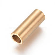 Ion Plating(IP) 304 Stainless Steel Magnetic Clasps with Glue-in Ends, Column, Golden, 16x6mm, Hole: 4mm(STAS-I120-59B-G)
