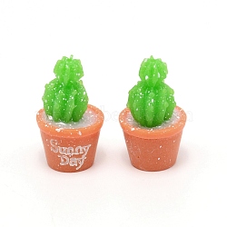 Echinopsis Tubiflora Resin Display Ornaments, Micro Landscape Garden Dollhouse Accessories Pretending Prop Decorations, Lime Green, 28.5x17mm(DJEW-WH0034-10)