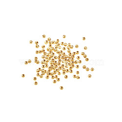 Brass Round Spacer Beads, Cadmium Free & Nickel Free & Lead Free, Real 18K Gold Plated, 3mm, Hole: 1mm, about 130pcs/5g, 5g/set(KK-SZ0001-06C)