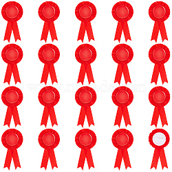 Award Ribbon Shape Tinplate Badge Pins, Blank Button Pin Brooch for Party Accessory, Red, 160x92x9mm, Pin: 0.6mm(JEWB-WH0035-01B)