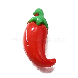 Resin Cabochons, Imitation Vegetable, Chili, 17x8x5.5mm(RESI-D275-01H-02)