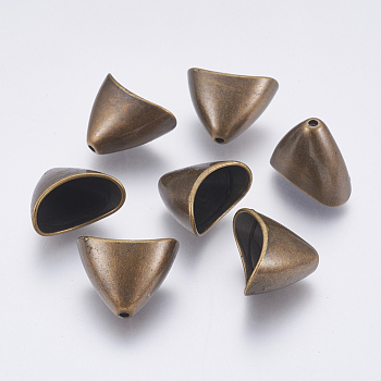 CCB Plastic Bead Cones, Apetalous, Antique Bronze, 16x20x12.5mm, Hole: 1mm