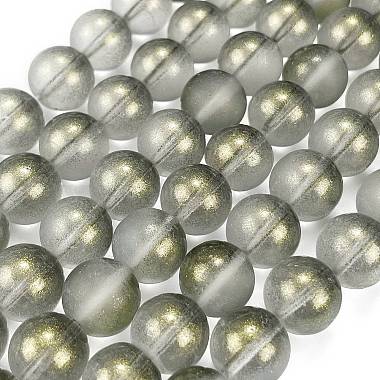 Frosted Transparent Glass Bead Strands(GLAA-P065-10mm-12)-2