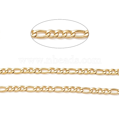 3.28 Feet Ion Plating(IP) 304 Stainless Steel Figaro Chains(X-CHS-H007-30G)-2