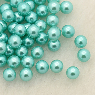 4mm Cyan Round Acrylic Beads