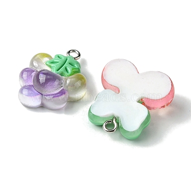 Gradient Color Translucent Resin Pendants(RESI-P039-02C)-2