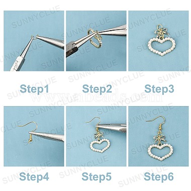 kits de fabrication de boucles d'oreilles pendantes avec nœud papillon à faire soi-même sunnyclue(DIY-SC0016-60)-4