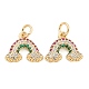 Rack Plating Brass Micro Pave Cubic Zirconia Charms(KK-F089-12G)-1