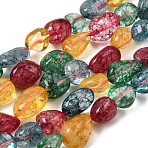 Natural Quartz Crystal Nuggets Beads Strands, Tumbled Stone, Dyed & Heated, 13~24x10~14mm, Hole: 1mm, about 15.5 inch(G-L154-26)