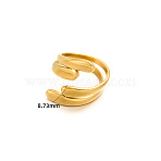 304 Stainless Steel Cuff Open Rings, Golden, 21.72mm(WGC3834-05)
