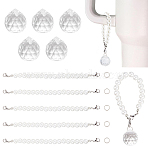 DIY Jewelry Making Kit, Including Glass Pendants, Plastic Bead Pendant Decorations, 304 Stainless Steel Jump Rings, Clear, 5~160x0.8~23mm, Hole: 2~3.4mm(DIY-SP0001-68)