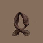 Polyester Square Scarf, Polka Dot Pattern Bandana, Camel, 630~650x630~650x0.5mm(AJEW-Z049-01B)