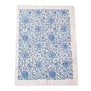 Paper Ceramic Decals, Pottery Ceramics Clay Transfer Paper, Underglaze Flower Paper, Blue and White Porcelain Style, Flower Pattern, 530x380x0.1mm(DIY-WH0250-82B)