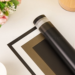 20 Sheets Waterproof Gift Wrapping Paper, Square, Folded Flower Bouquet Wrapping Paper Decoration, Black, 580x580mm(PAAG-PW0001-021F)