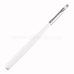 UV Gel Nail Brush Pens, Nail Art Pen Tools, with Plastic  Handle, White, 130x8mm(MRMJ-R088-21)