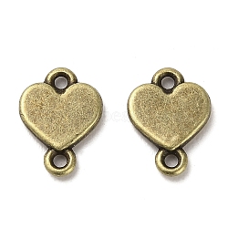 Tibetan Style Alloy Connector Charms, Cadmium Free & Lead Free, Heart, Antique Bronze, 12x9x2mm, Hole: 1.4mm, about 1470pcs/1000g(FIND-C043-013AB)