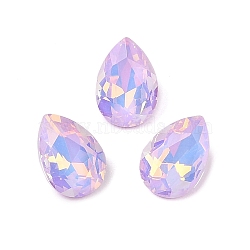 Glass Cabochons, Faceted, Teardrop, Lilac, 10x7x4mm, 72pcs/set(GLAA-N0028-07F)