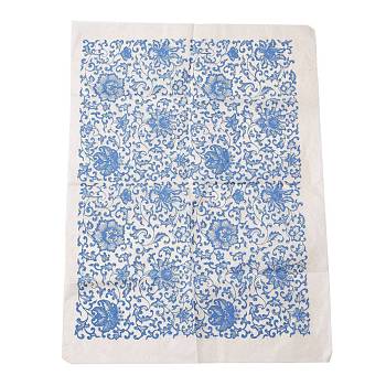 Paper Ceramic Decals, Pottery Ceramics Clay Transfer Paper, Underglaze Flower Paper, Blue and White Porcelain Style, Flower Pattern, 530x380x0.1mm