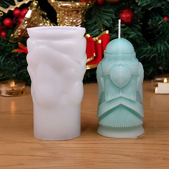 Christmas Tree Silicone Molds Candle Molds, for Candle Aromatherapy Making, White, 65x122mm