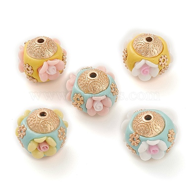 Mixed Color Rondelle Polymer Clay Beads