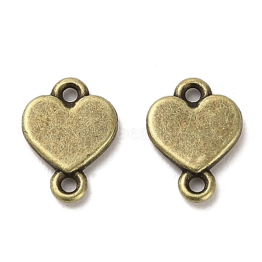 Antique Bronze Heart Alloy Links