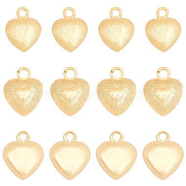 Golden Heart Brass Charms