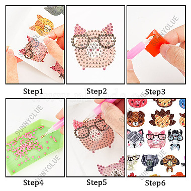 DIY Cartoon Style Animal  Sticker Kit(DIY-WH0453-29)-3