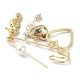 Heart with Sea Horse/Shell/Starfish Pendant Kilt Pins(JEWB-BR00121)-4