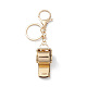 Shining Zinc Alloy Rhinestone Whistle Pendant Keychain(KEYC-O014-01G-04)-2
