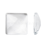 Transparent Glass Square Cabochons, Clear, 15x15x5mm(X-GGLA-S022-15mm)