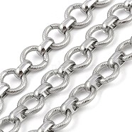 Non-Tarnish 304 Stainless Steel Link Chains, Unwelded, Stainless Steel Color, 13x2.5mm(CHS-A013-04P-02)