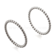 304 Stainless Steel Linking Rings, Pendants Accessories, Ring Shape, Stainless Steel Color, 20x2mm, Inner Diameter: 16mm(STAS-L224-055C-P)