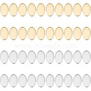 60Pcs 2 Colors 304 Stainless Steel Charms, Stamping Blank Tag, Oval, Golden & Stainless Steel Color, 12.5x7.5x1mm, Hole: 1.5mm, 30pcs/color(STAS-UN0039-15)