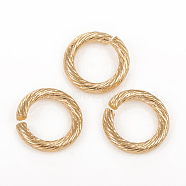 304 Stainless Steel Jump Ring, Open Jump Rings, Golden, 12x2mm, Inner Diameter: 8mm, 12 Gauge(STAS-G224-23G-04)