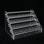 5-Tier 45-Hole Acrylic Lipstick Display Stands, Cosmetic Makeup Organizer Holder for Lipstick, Nail Polish, Eyeshadow, Essential Oils Storage, Clear, 29.3x19x22.4cm(ODIS-WH0030-34)