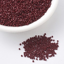 MIYUKI Delica Beads, Cylinder, Japanese Seed Beads, 11/0, (DB2119) Duracoat Dyed Opaque Jujube, 1.3x1.6mm, Hole: 0.8mm, about 10000pcs/bag, 50g/bag(SEED-X0054-DB2119)