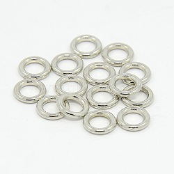 Alloy Round Rings, Soldered Jump Rings, Closed Jump Rings, Cadmium Free & Lead Free, Platinum, 8x1.5mm, Inner Diameter: 5mm, Hole 4.5mm(PALLOY-H039-P)