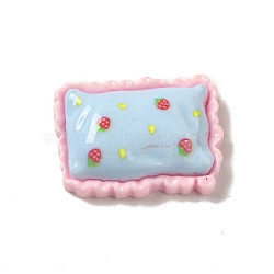 Sleeping Theme Opaque Resin Decoden Cabochons, Pillow, 18.5x25.5x8mm(CRES-L043-A06)