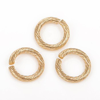 304 Stainless Steel Jump Ring, Open Jump Rings, Golden, 12x2mm, Inner Diameter: 8mm, 12 Gauge