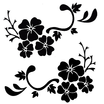 PET Self-Adhesive Stickers, for Party Decorative Presents, Black, 141x76x0.3mm