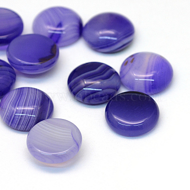 Mauve Half Round Banded Agate Cabochons