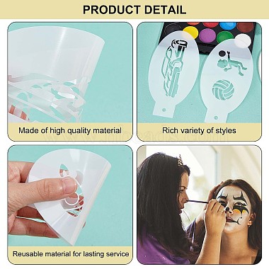 Plastic Face Paint Stencils(DIY-WH0304-582A)-5