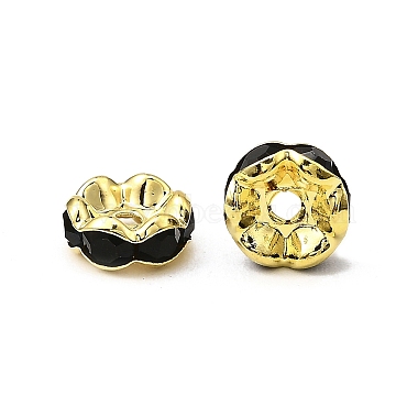 Brass Rhinestone Spacer Beads(RSB030NF-04G)-3