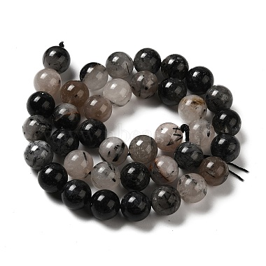naturel noir quartz rutile brins de perles(G-R447-10mm-03-01)-2