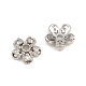 Brass Micro Pave Clear Cubic Zirconia Bead Caps(CU-CBA6A75-28P)-2